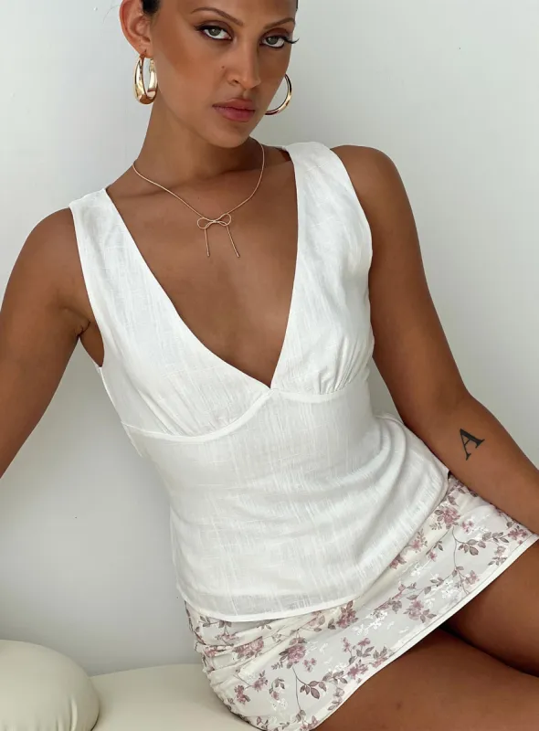 Solandria Top White sold by Princess Polly