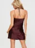 Marilyn Mini Dress Wine sold by Princess Polly