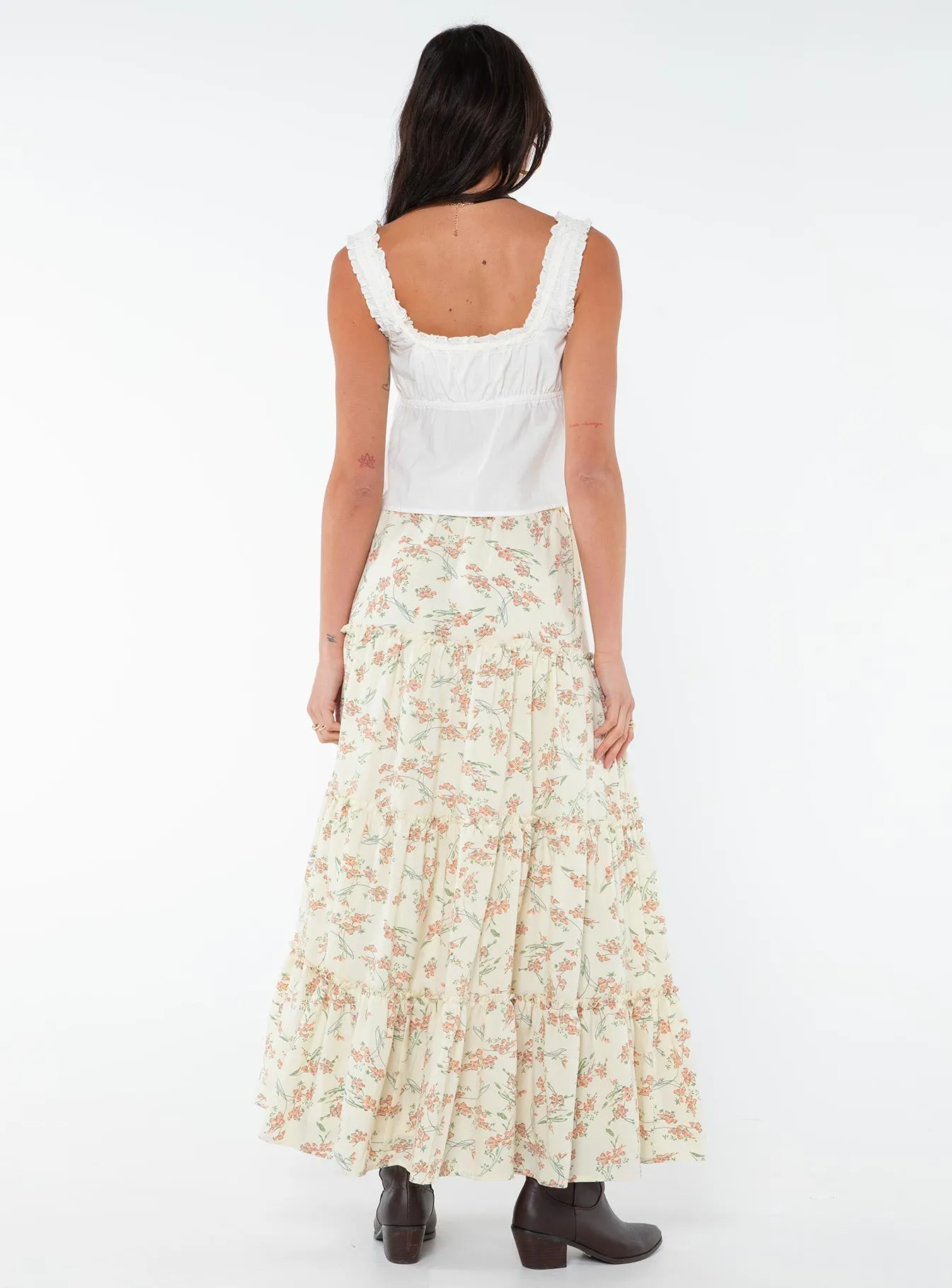 Miriah Maxi Skirt Cream Floral sold by Princess Polly product image thumbnail 5