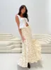 Miriah Maxi Skirt Cream Floral sold by Princess Polly
