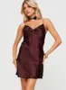 Marilyn Mini Dress Wine sold by Princess Polly