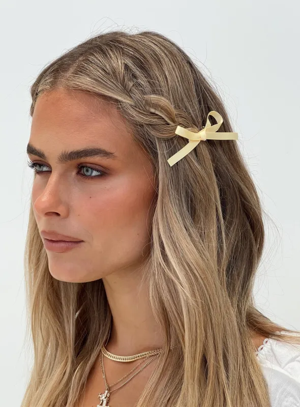 Crave You Hair Bow Pack Lemon sold by Princess Polly