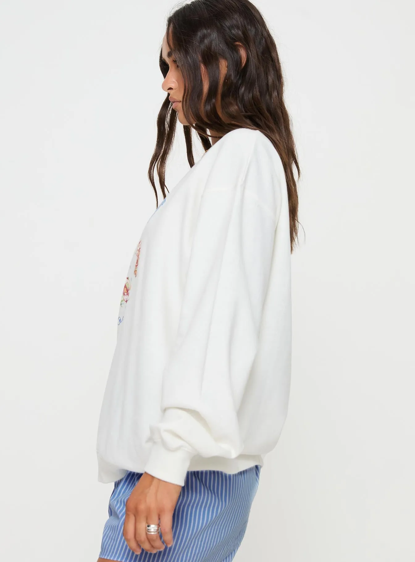 SSC Greetings From Aspen Crew Neck Sweatshirt Marshmallow sold by Princess Polly product image thumbnail 4