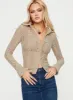 Dellini Long Sleeve Top Beige sold by Princess Polly