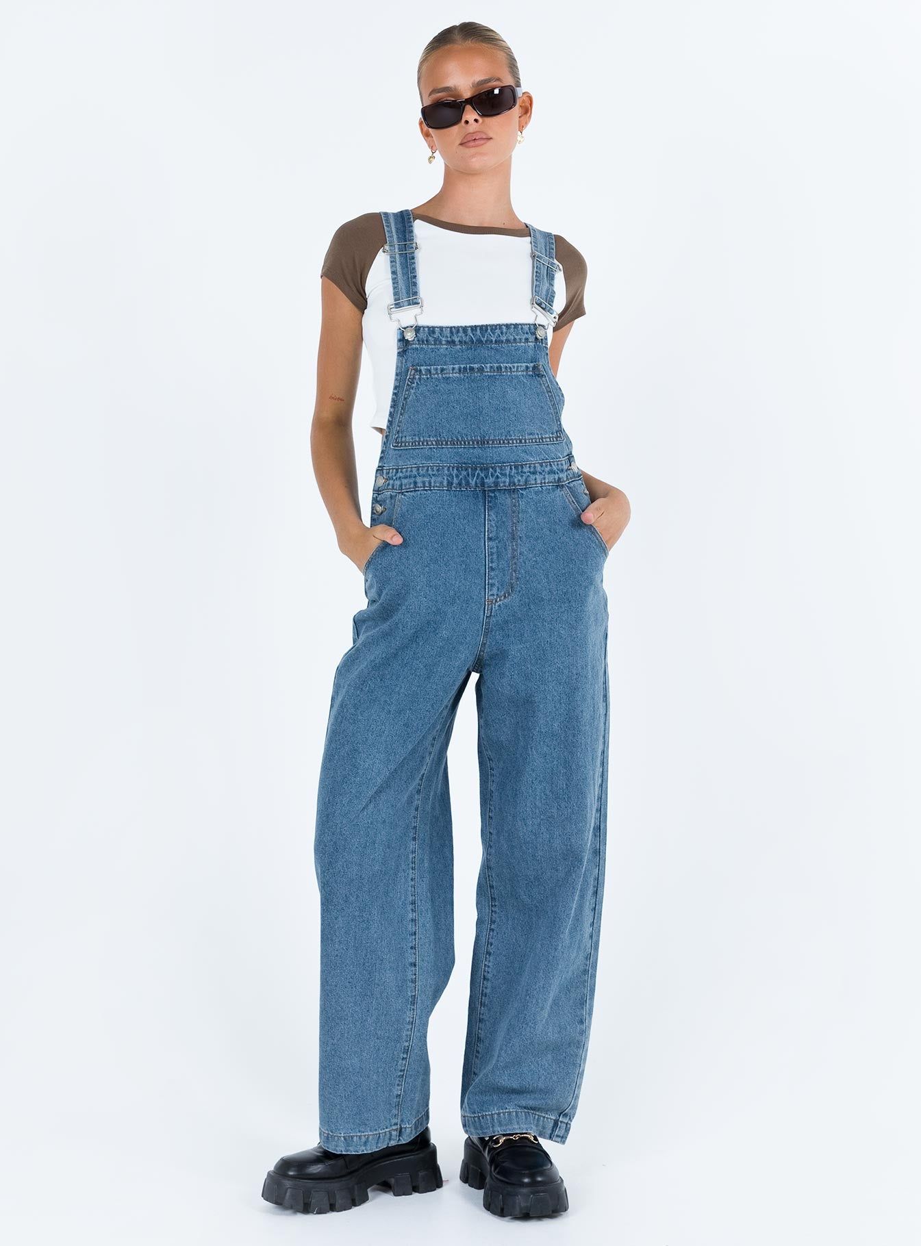 Kacey Long Overalls Denim sold by Princess Polly product image thumbnail 2