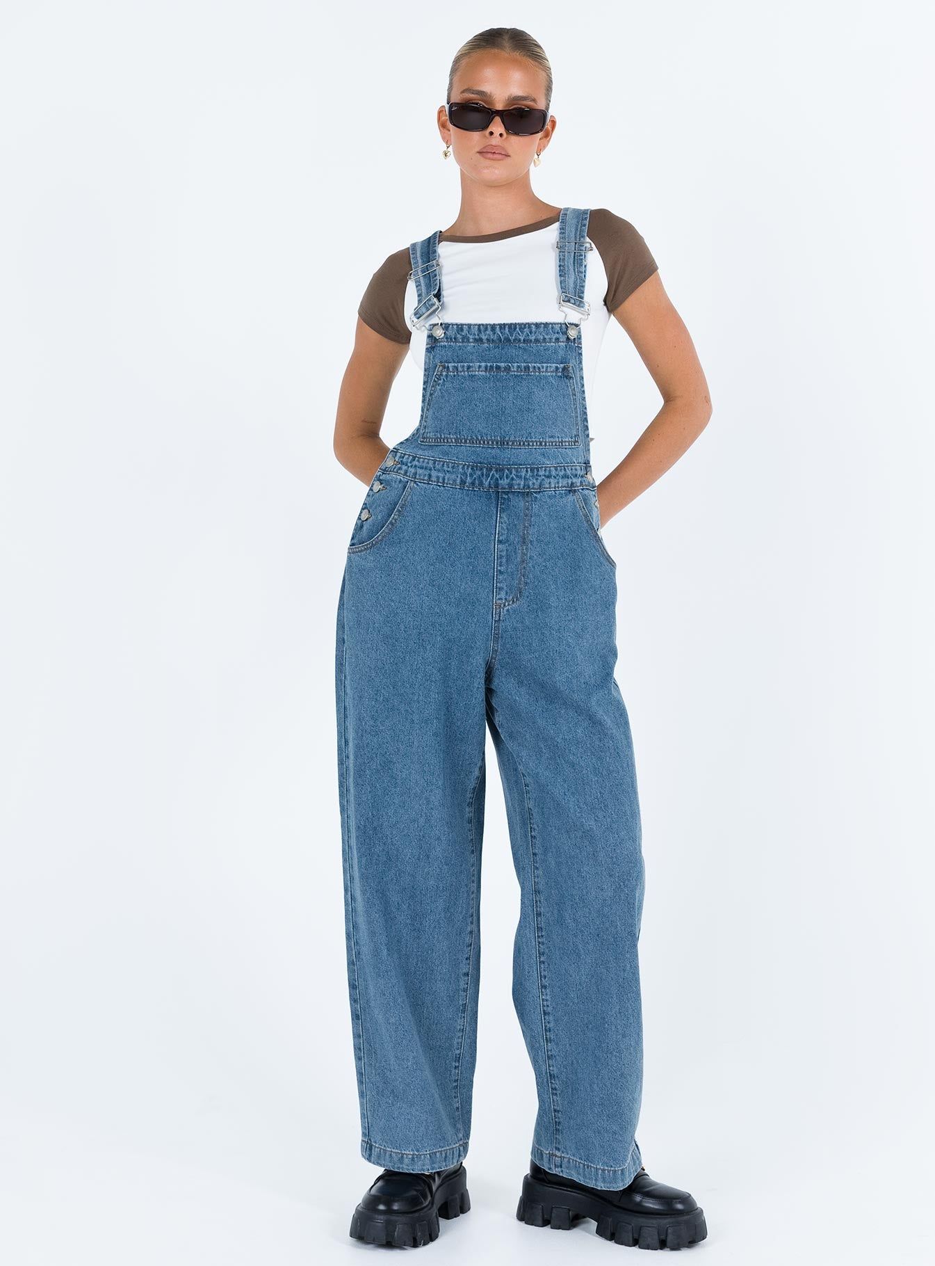Kacey Long Overalls Denim sold by Princess Polly product image thumbnail 3