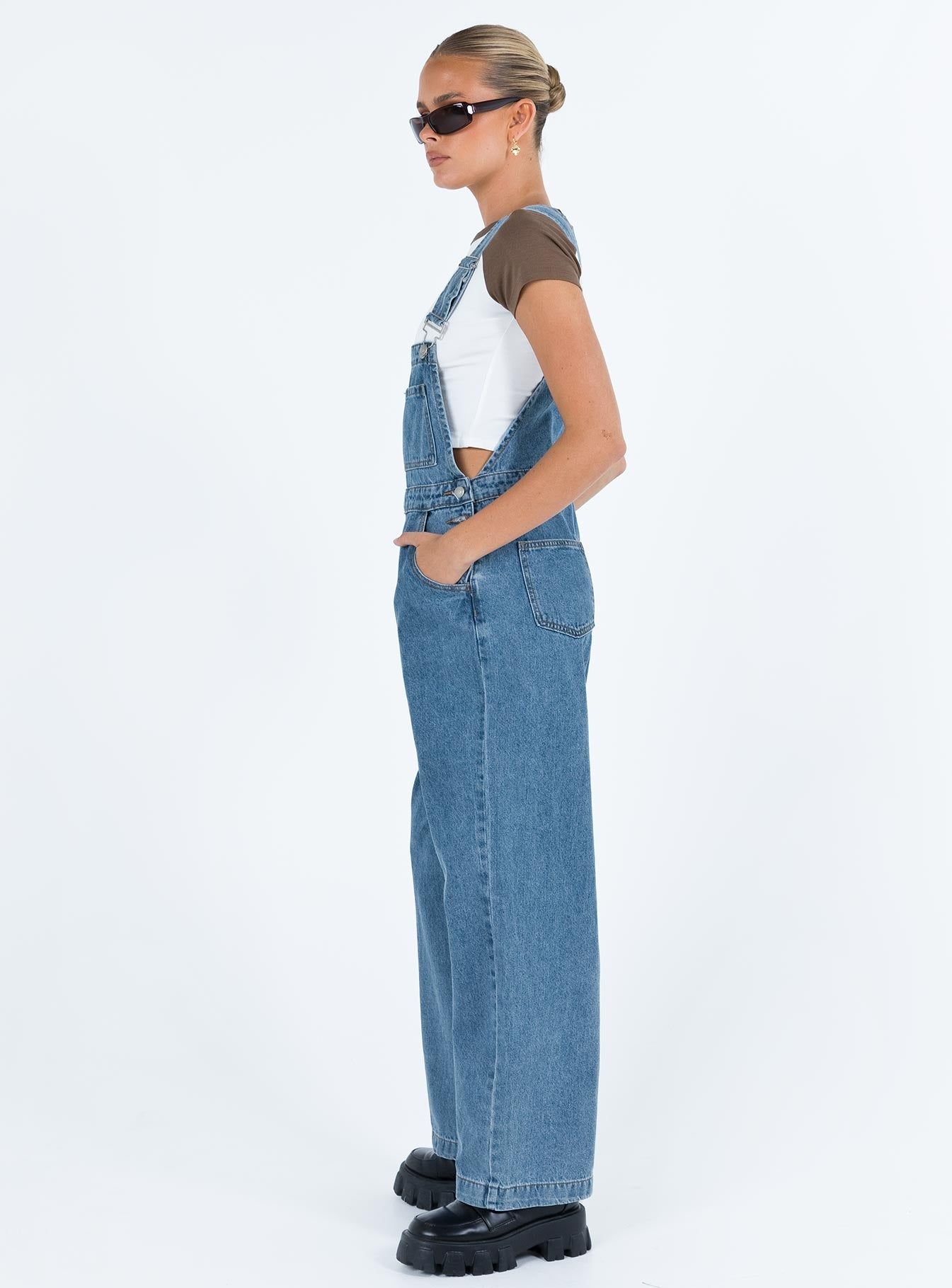 Kacey Long Overalls Denim sold by Princess Polly product image thumbnail 4