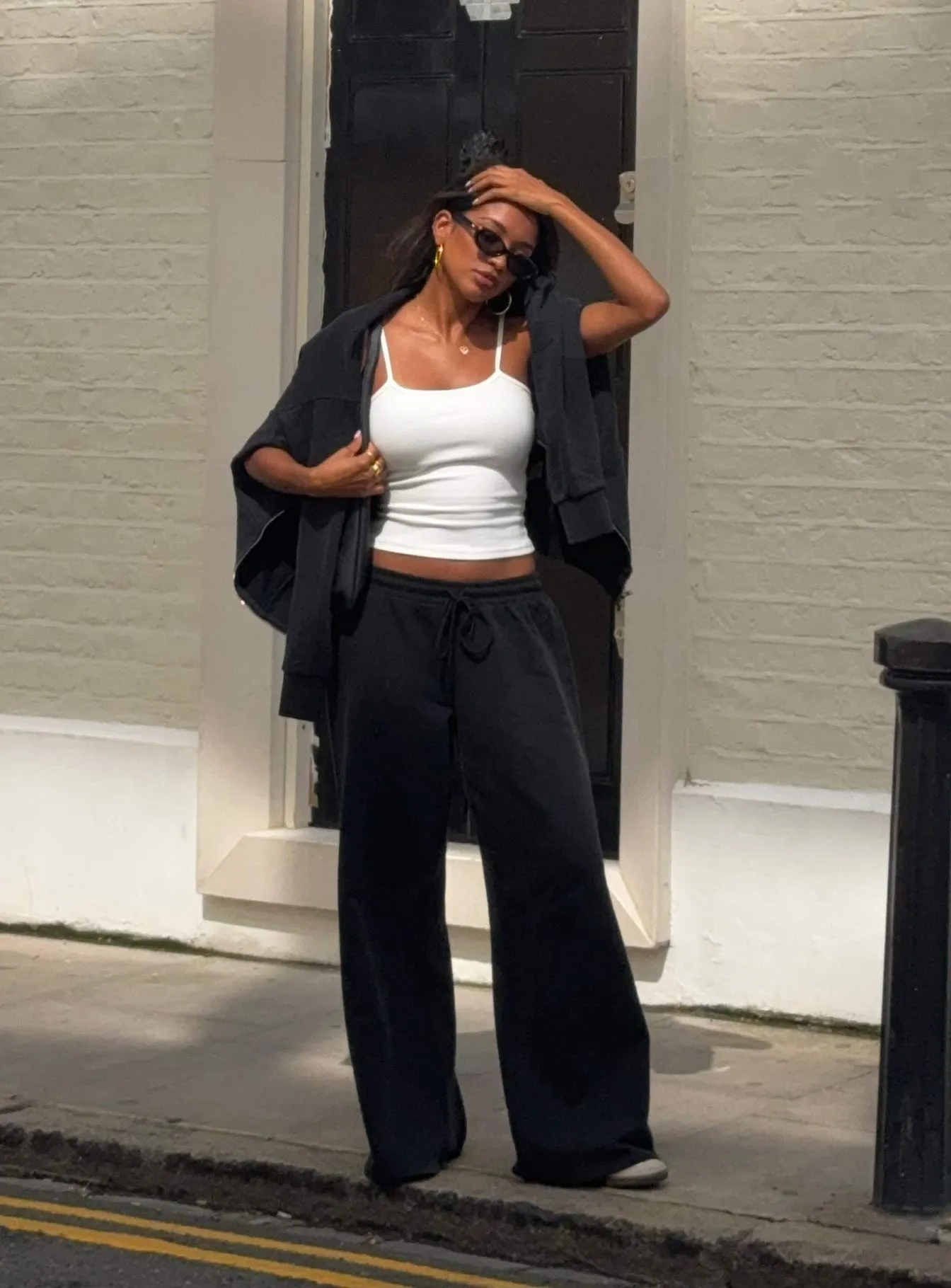 All Day Straight Leg Sweatpants Washed Black sold by Princess Polly product image thumbnail 2