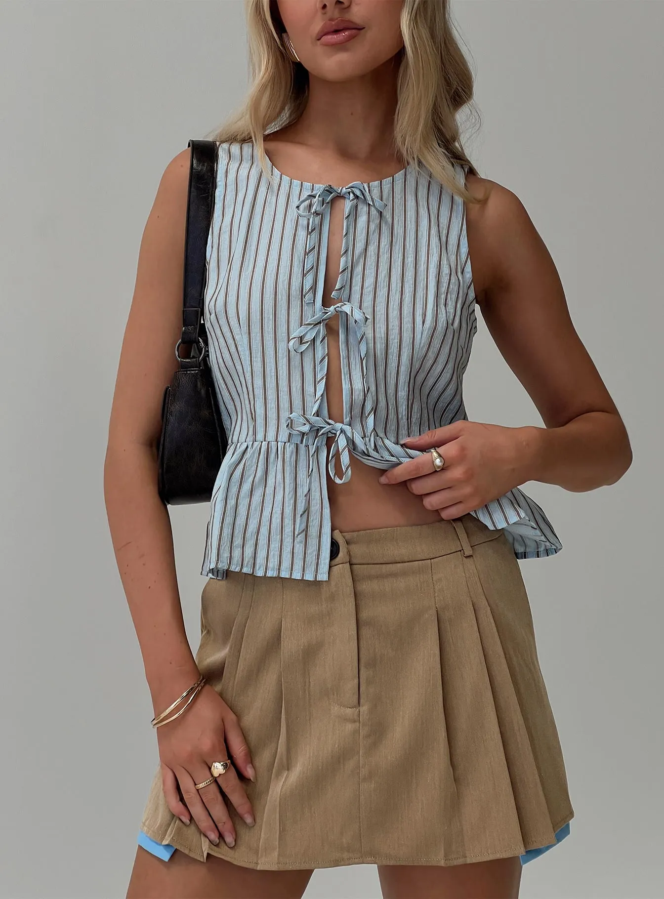 Coney Island Top Blue Stripe sold by Princess Polly