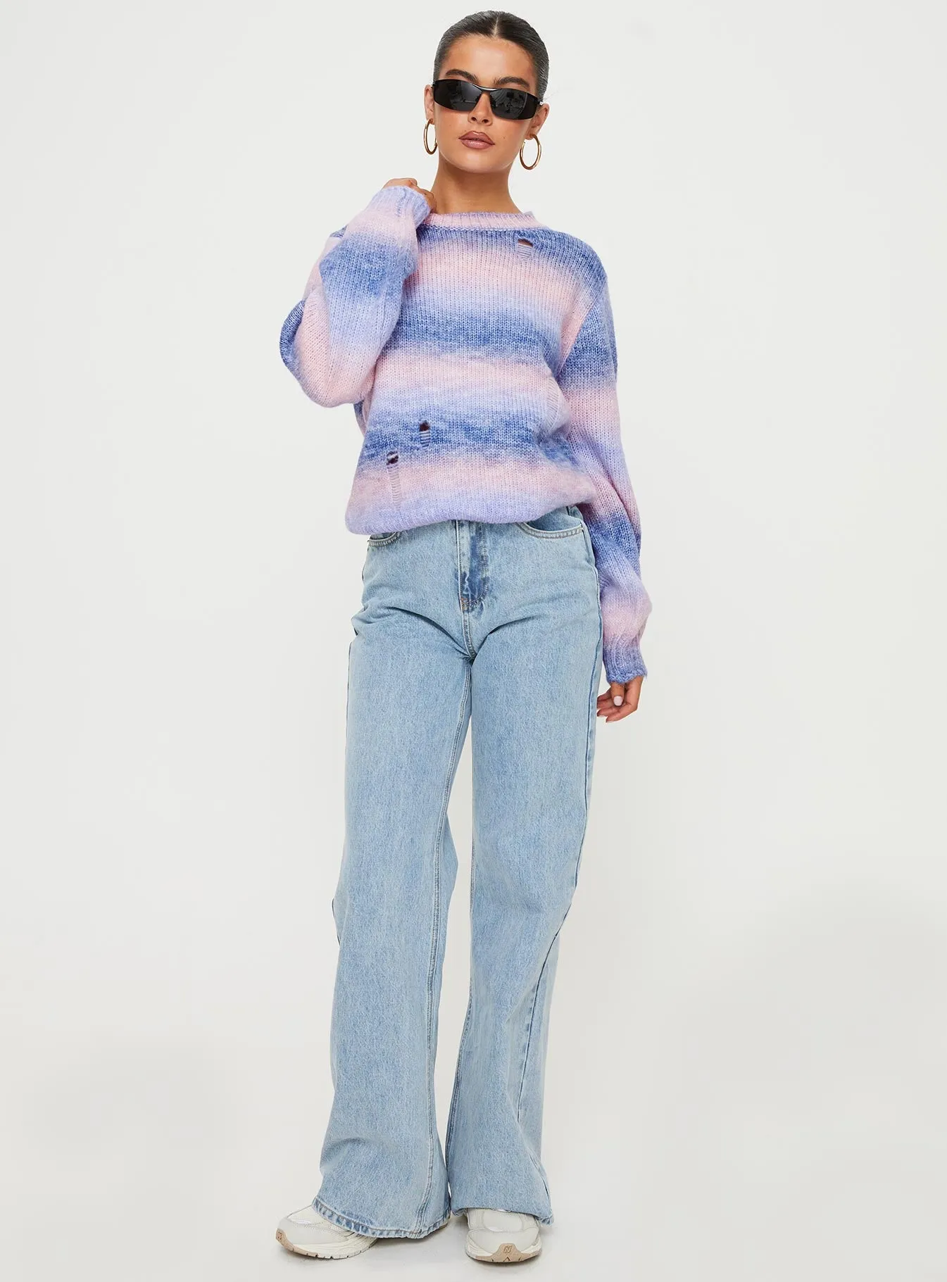 Marge Ombre Stripe Sweater Multi sold by Princess Polly product image thumbnail 3