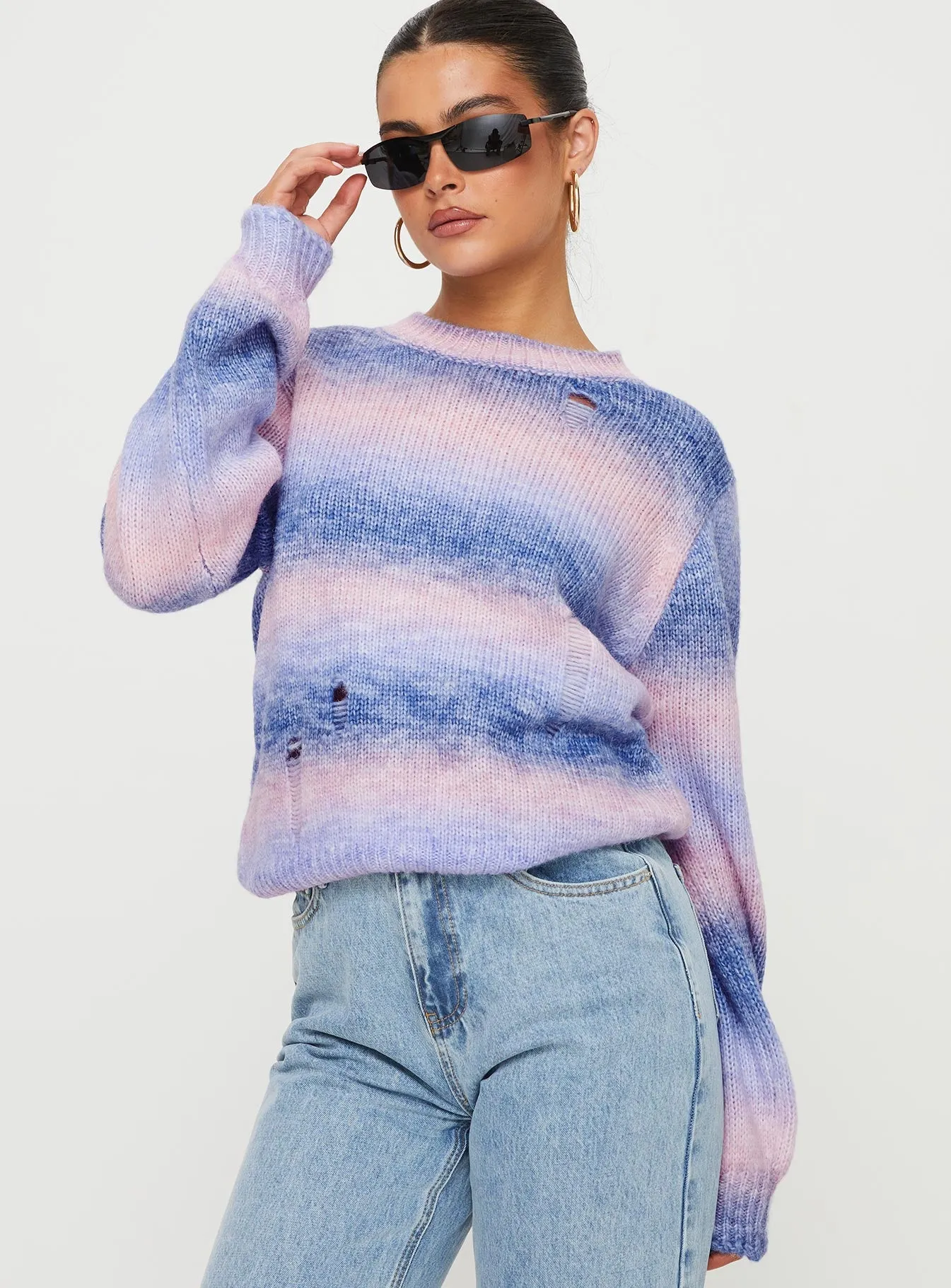 Marge Ombre Stripe Sweater Multi sold by Princess Polly product image thumbnail 2