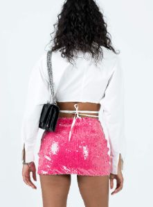Hannam Micro Mini Skirt Pink sold by Princess Polly