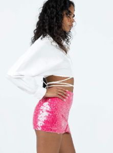 Hannam Micro Mini Skirt Pink sold by Princess Polly
