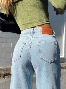 Booran Wide Leg Light Wash Denim Jean sold by Princess Polly