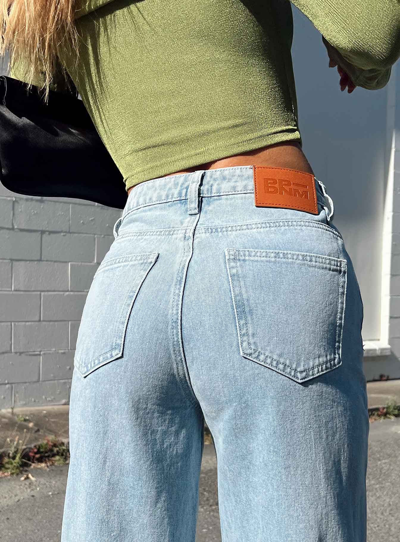 Booran Wide Leg Light Wash Denim Jean sold by Princess Polly product image thumbnail 5