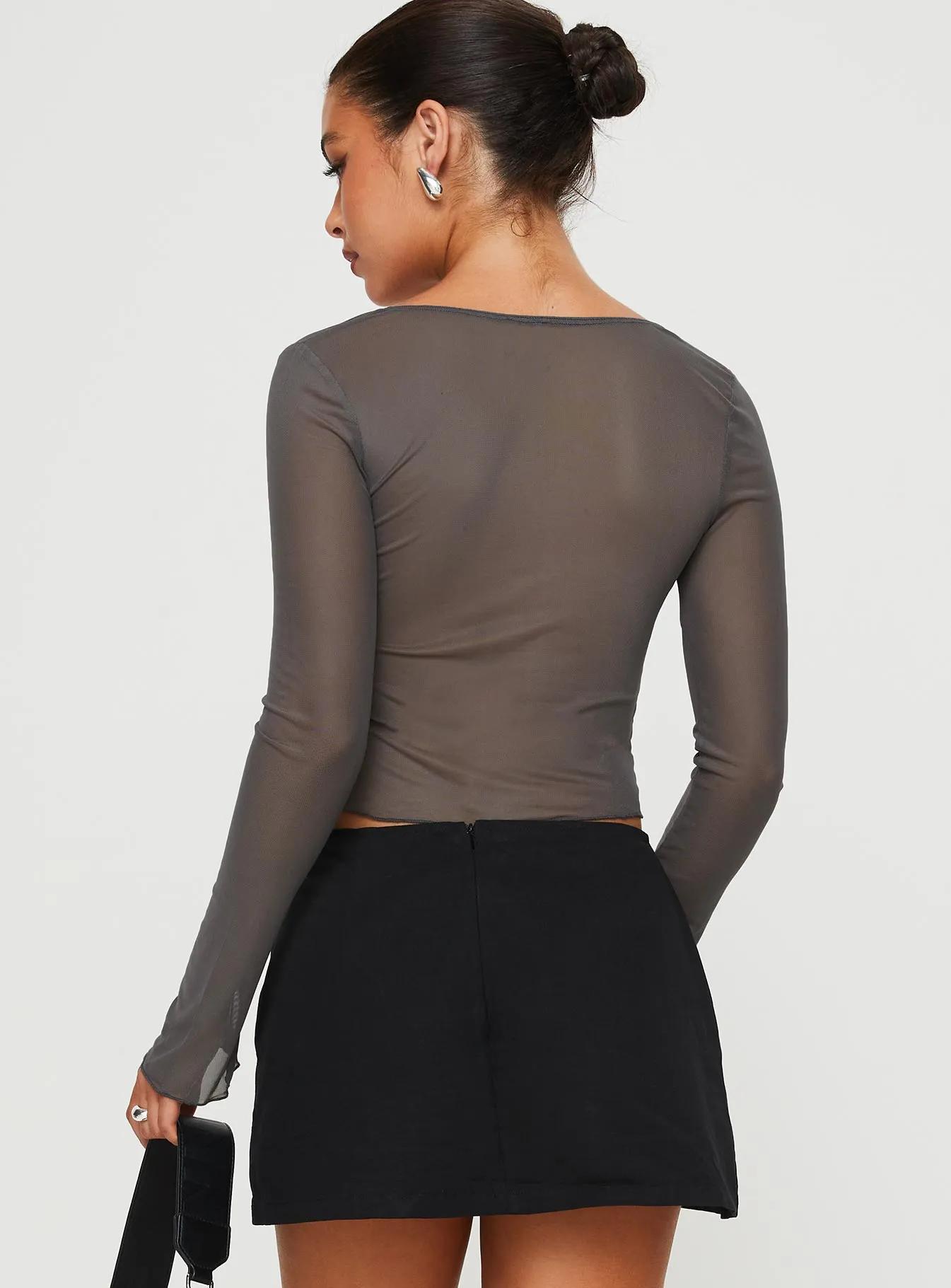 Judeth Long Sleeve Top Grey sold by Princess Polly product image thumbnail 4