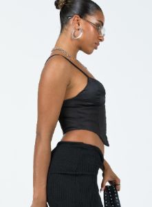 Palisade Corset Top Black sold by Princess Polly