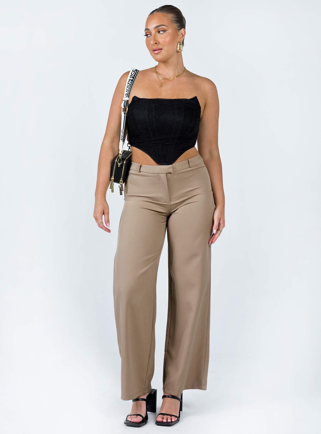 Rozzila Pants Taupe sold by Princess Polly product image thumbnail 2