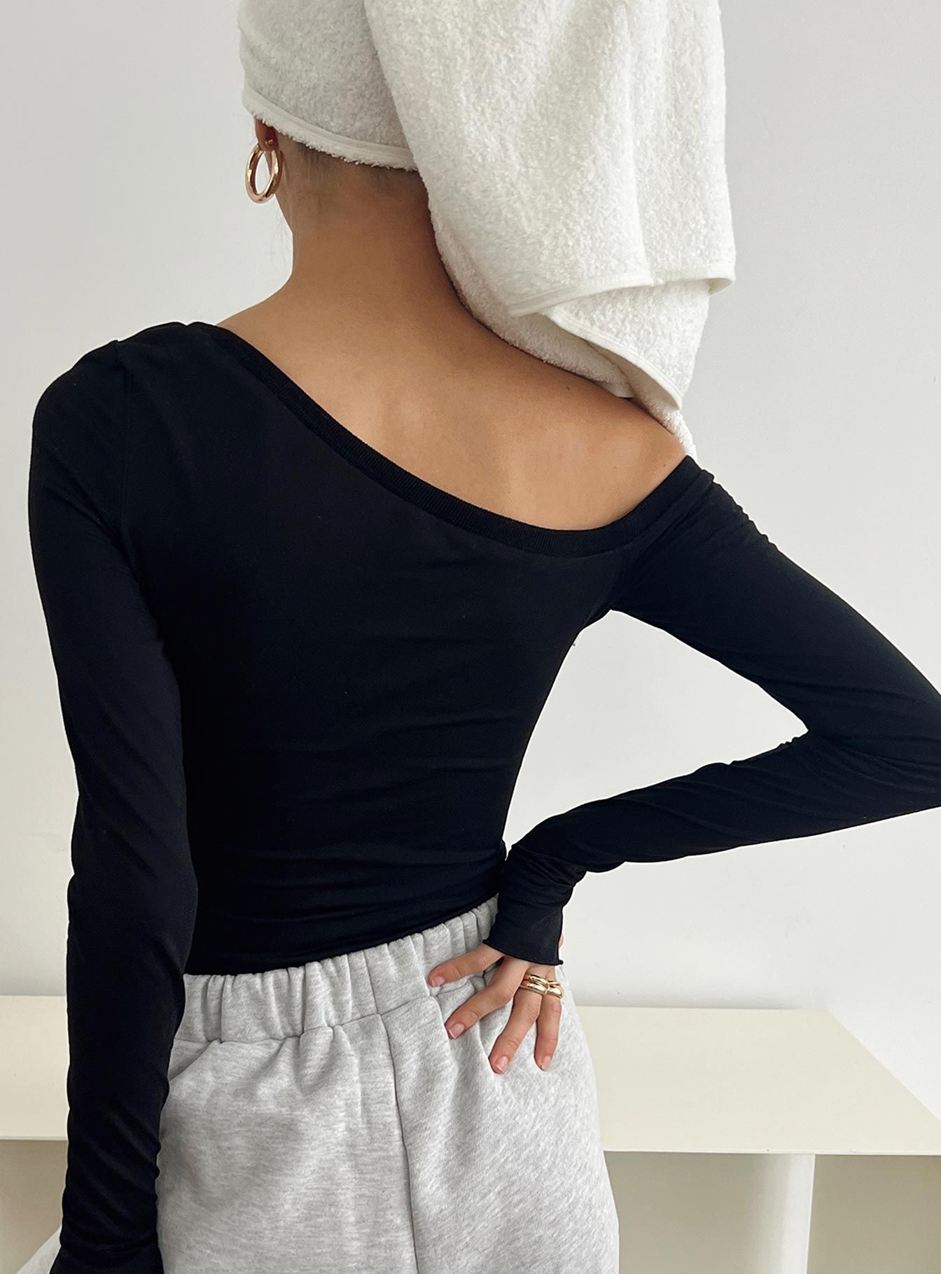 Redyne Off Shoulder Bodysuit Black sold by Princess Polly product image thumbnail 5