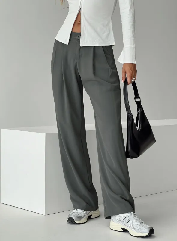 Nikkey Low Rise Pants Slate sold by Princess Polly