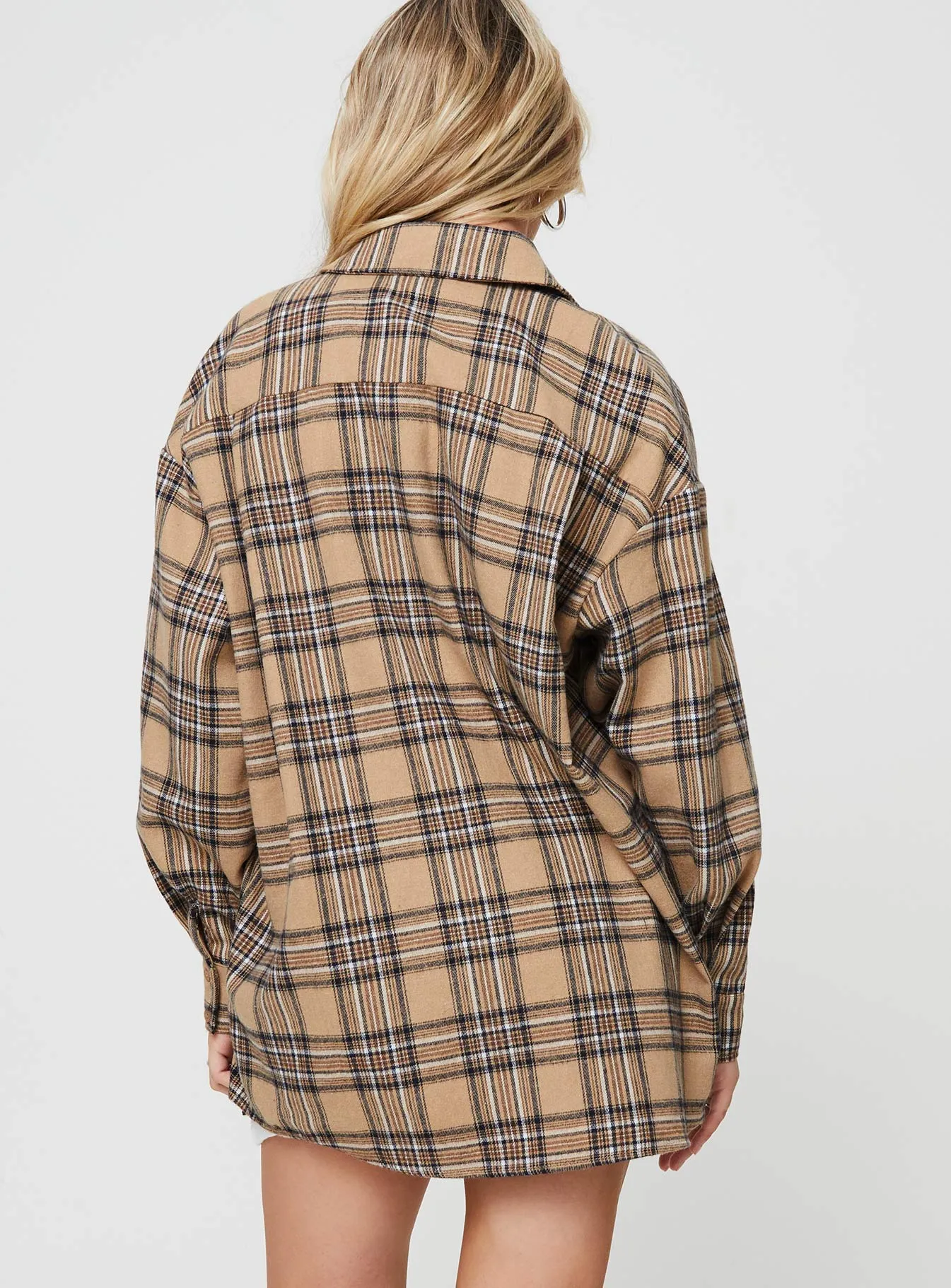Tollen Shirt Beige Check sold by Princess Polly product image thumbnail 5