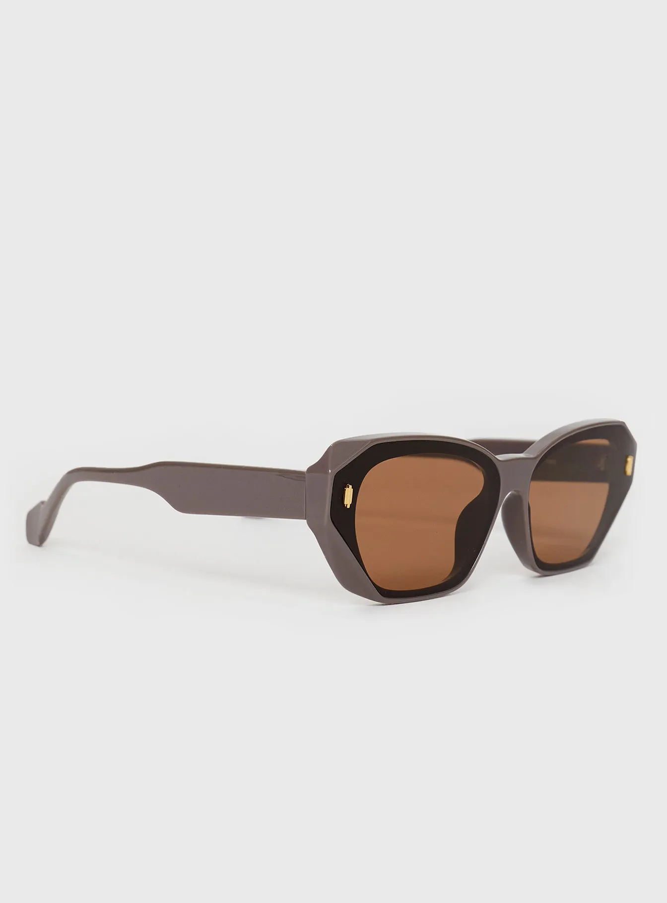 Mayella Sunglasses Brown sold by Princess Polly product image thumbnail 3