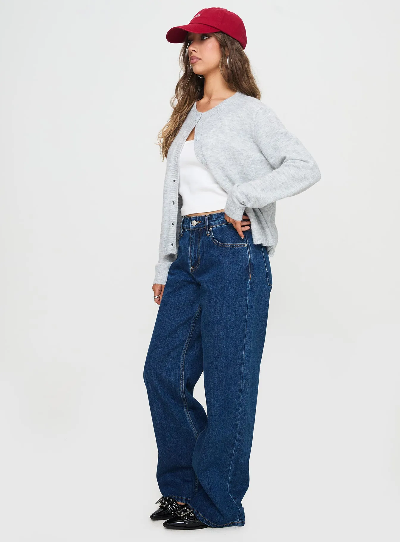 Shima Low Rise Straight Leg Jeans Mid Wash sold by Princess Polly product image thumbnail 4