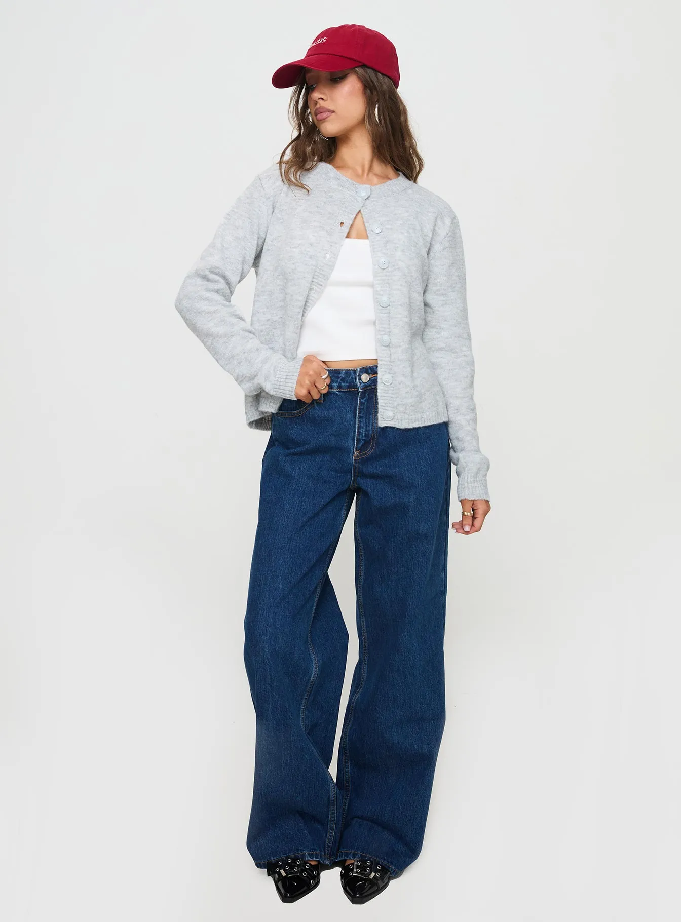Shima Low Rise Straight Leg Jeans Mid Wash sold by Princess Polly product image thumbnail 2
