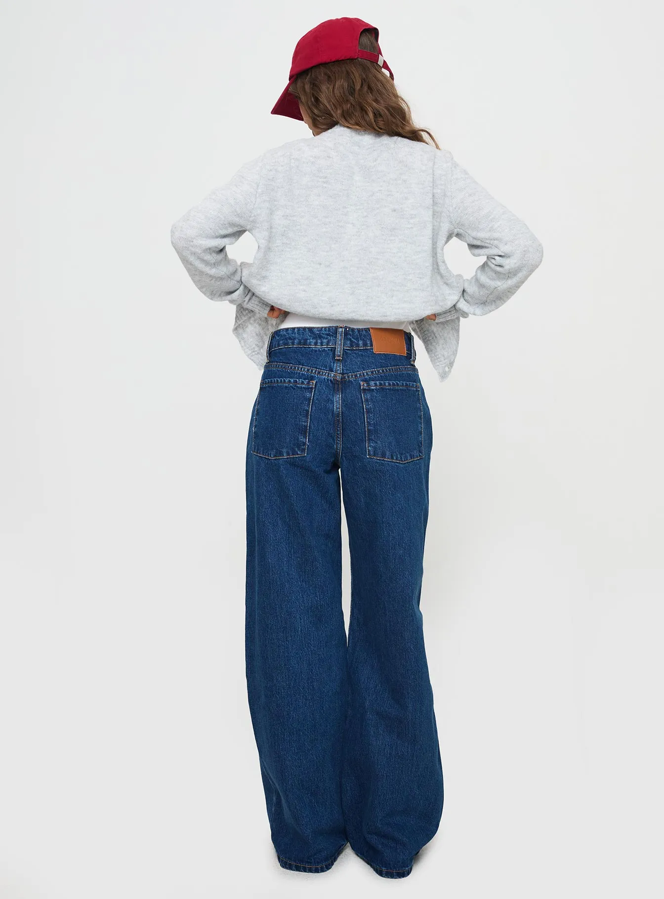 Shima Low Rise Straight Leg Jeans Mid Wash sold by Princess Polly product image thumbnail 5