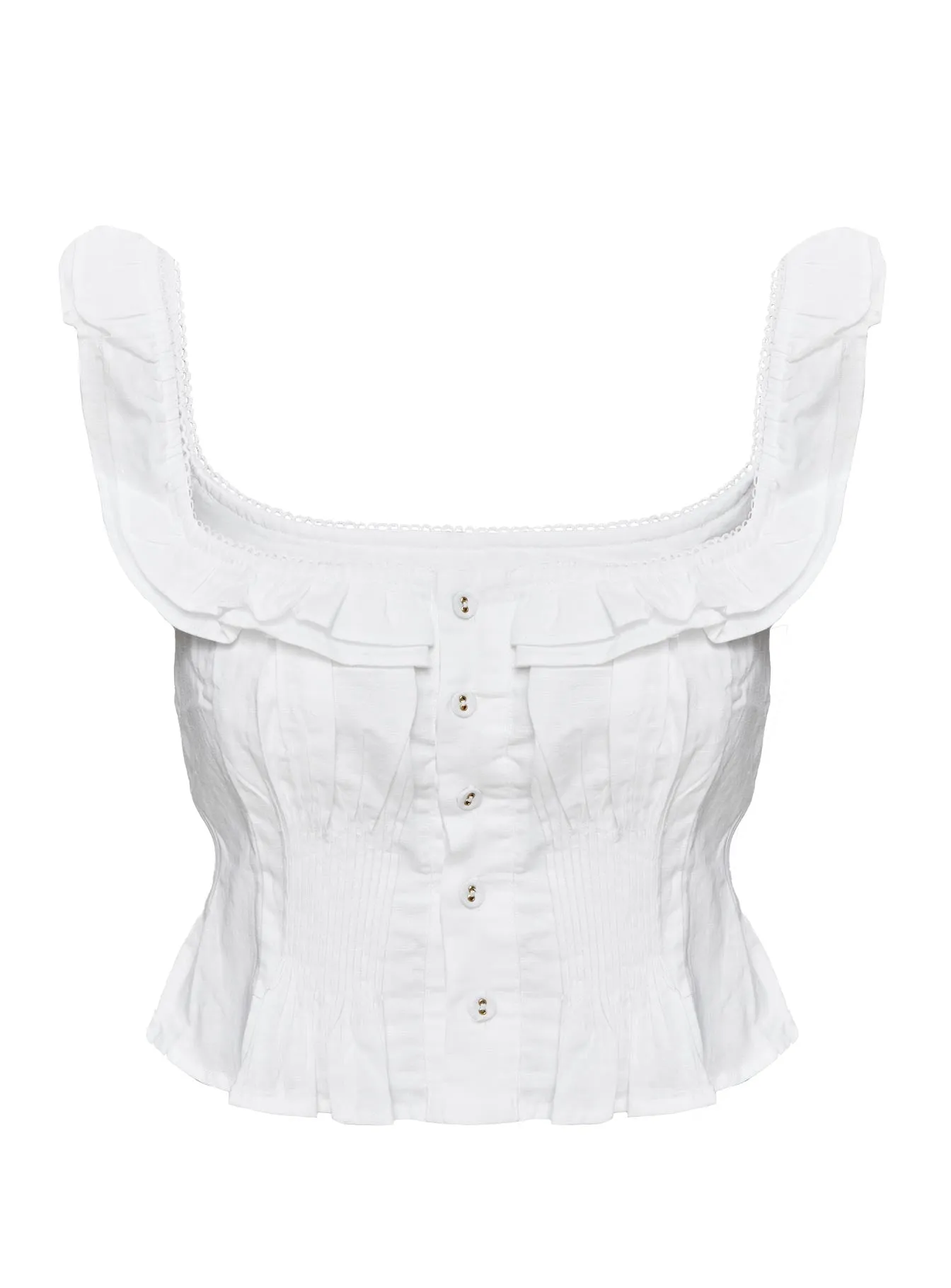 Isadoria Frill Top White Curve sold by Princess Polly product image thumbnail 5