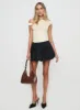 Vannes Bubble Hem Mini Skirt Black sold by Princess Polly
