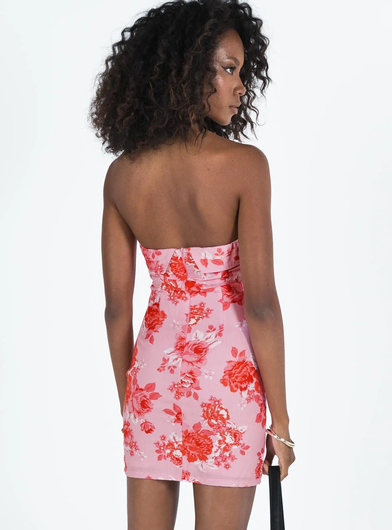 Dartel Strapless Mini Dress Pink sold by Princess Polly product image thumbnail 5