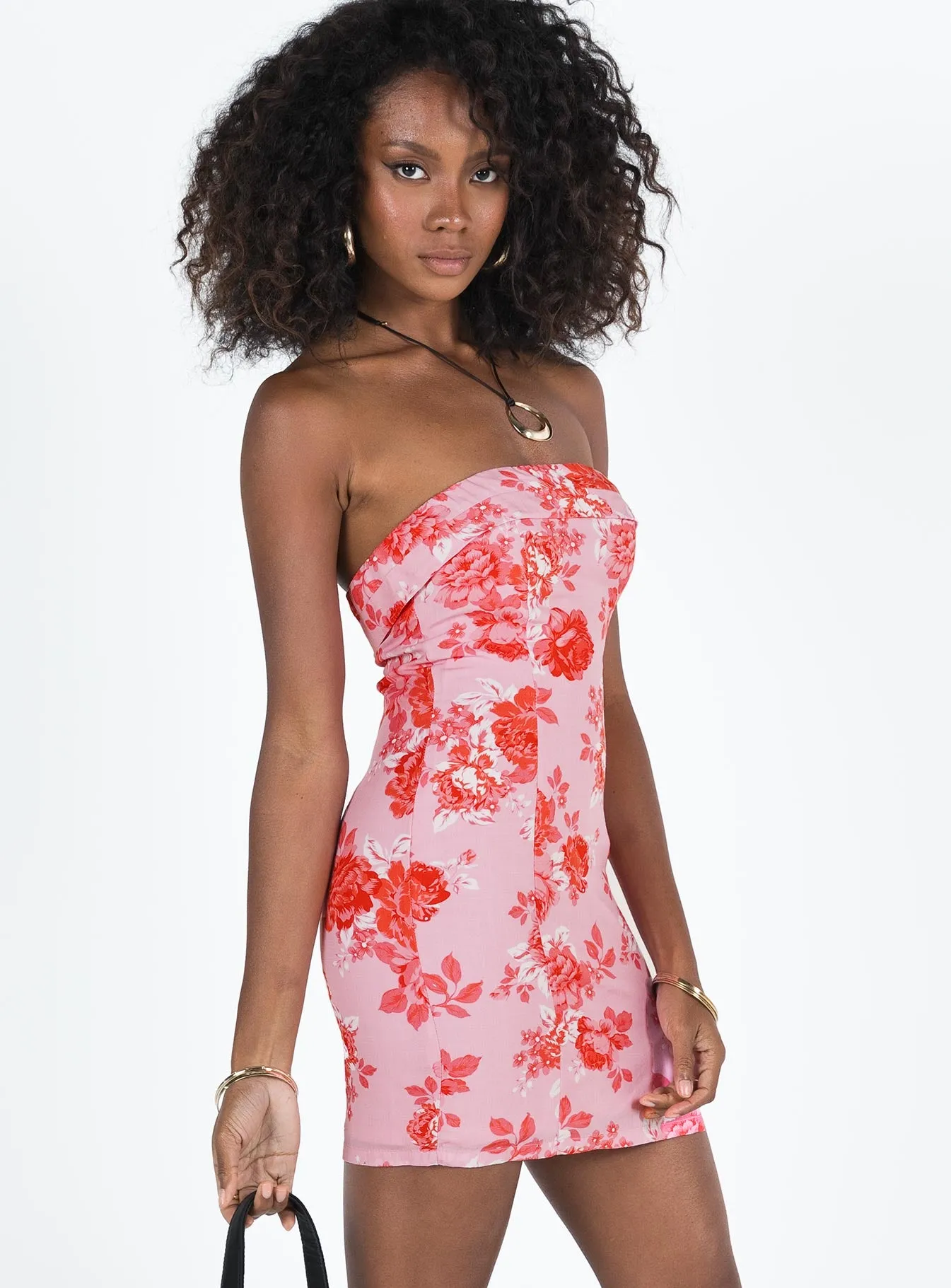 Dartel Strapless Mini Dress Pink sold by Princess Polly product image thumbnail 4