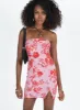 Dartel Strapless Mini Dress Pink sold by Princess Polly