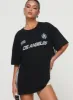 Goal La Oversized Tee Black sold by Princess Polly