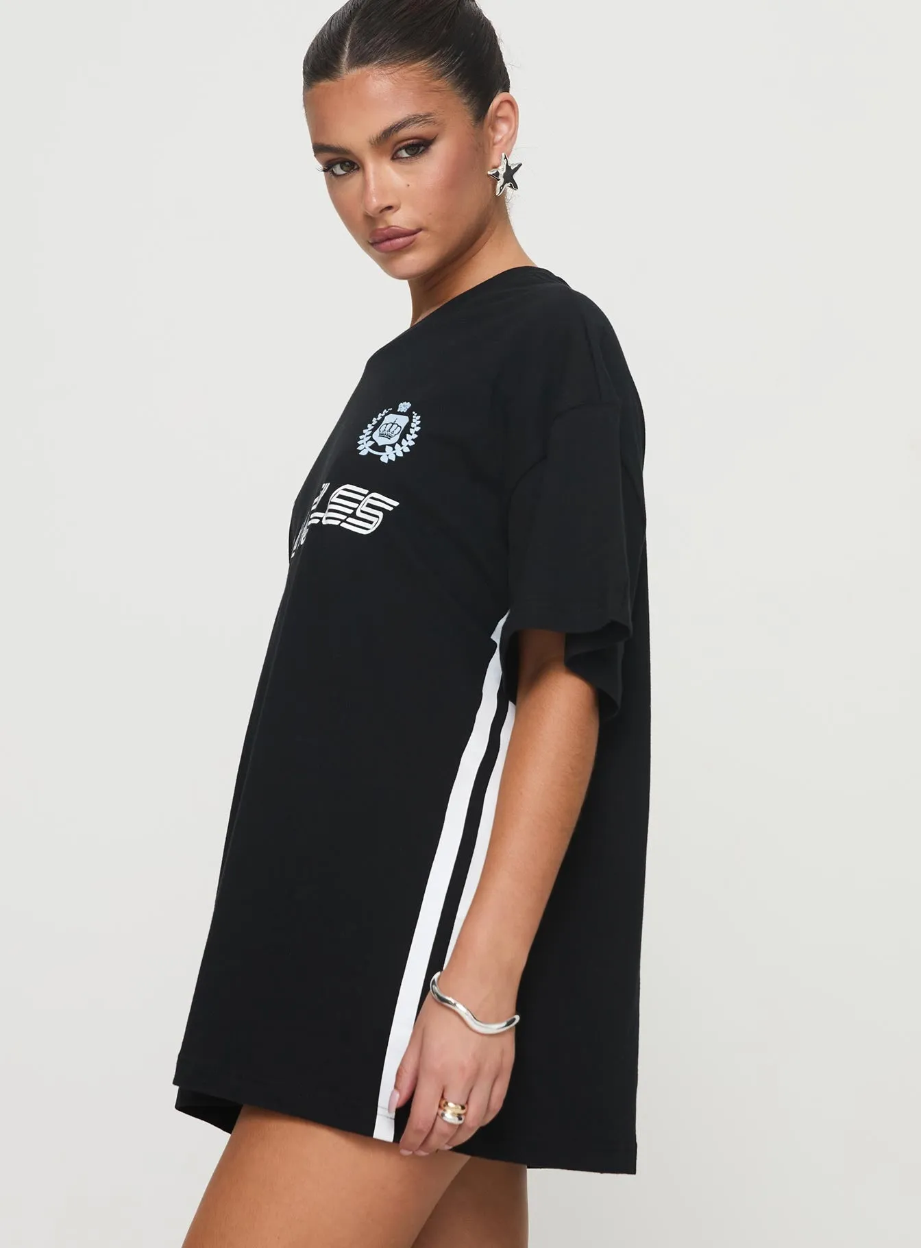 Goal La Oversized Tee Black sold by Princess Polly product image thumbnail 5