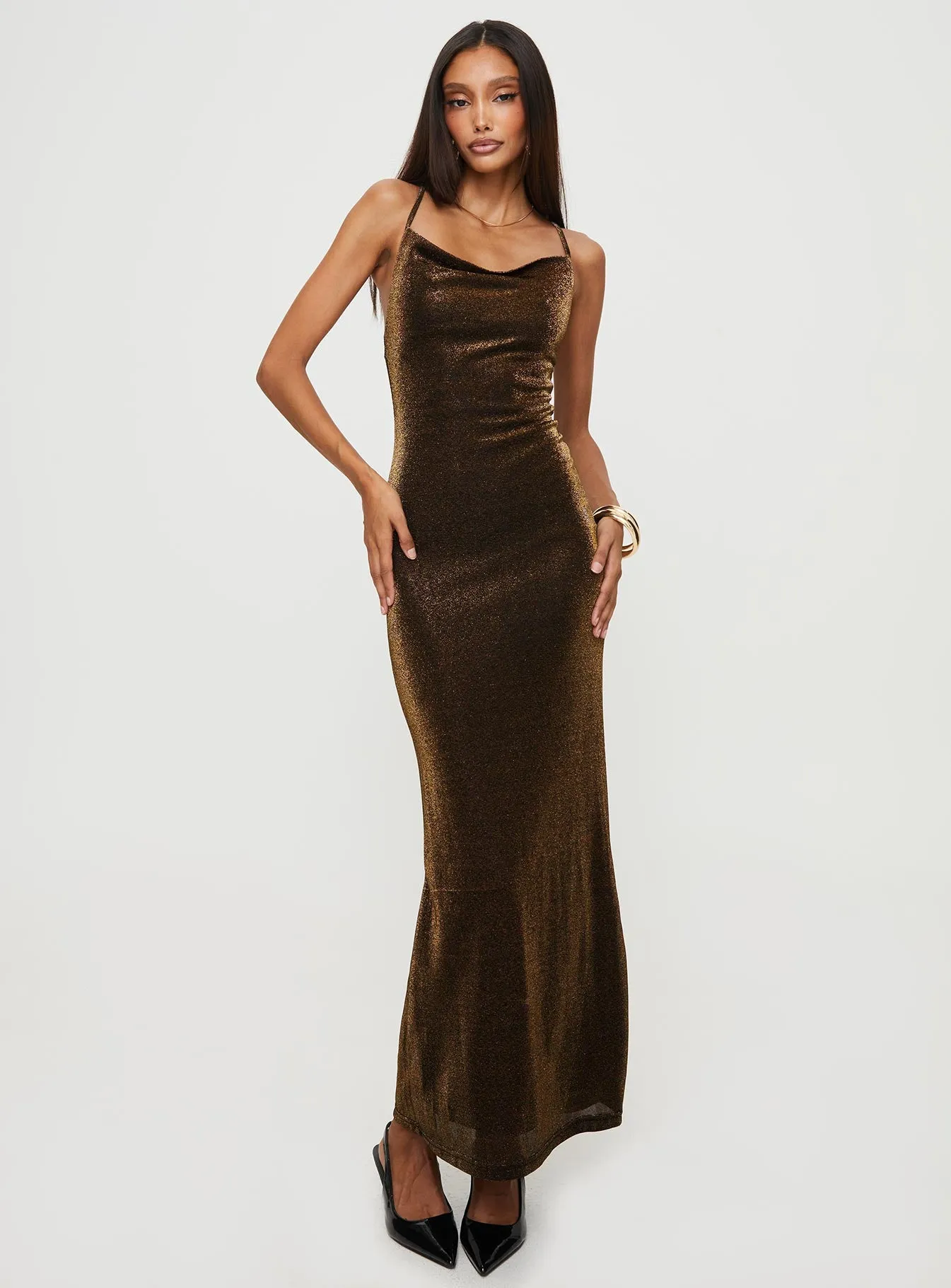 Cleever Maxi Dress Brown sold by Princess Polly product image thumbnail 2