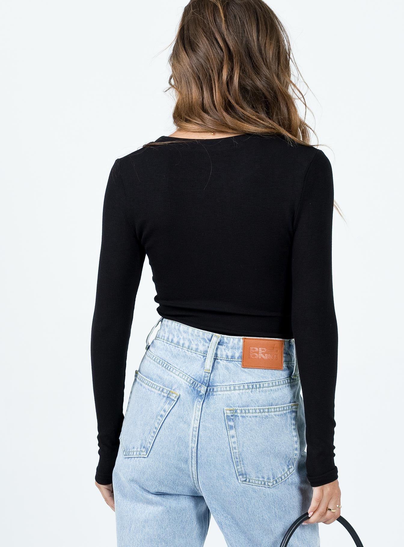 Swenson Long Sleeve Bodysuit Black sold by Princess Polly product image thumbnail 5