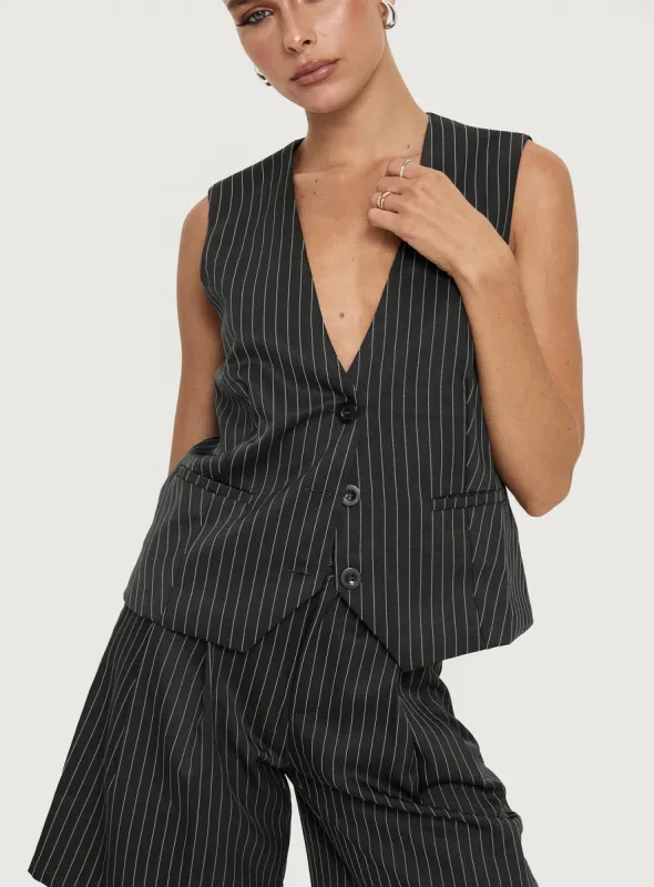 In Office Vest Top Grey sold by Princess Polly