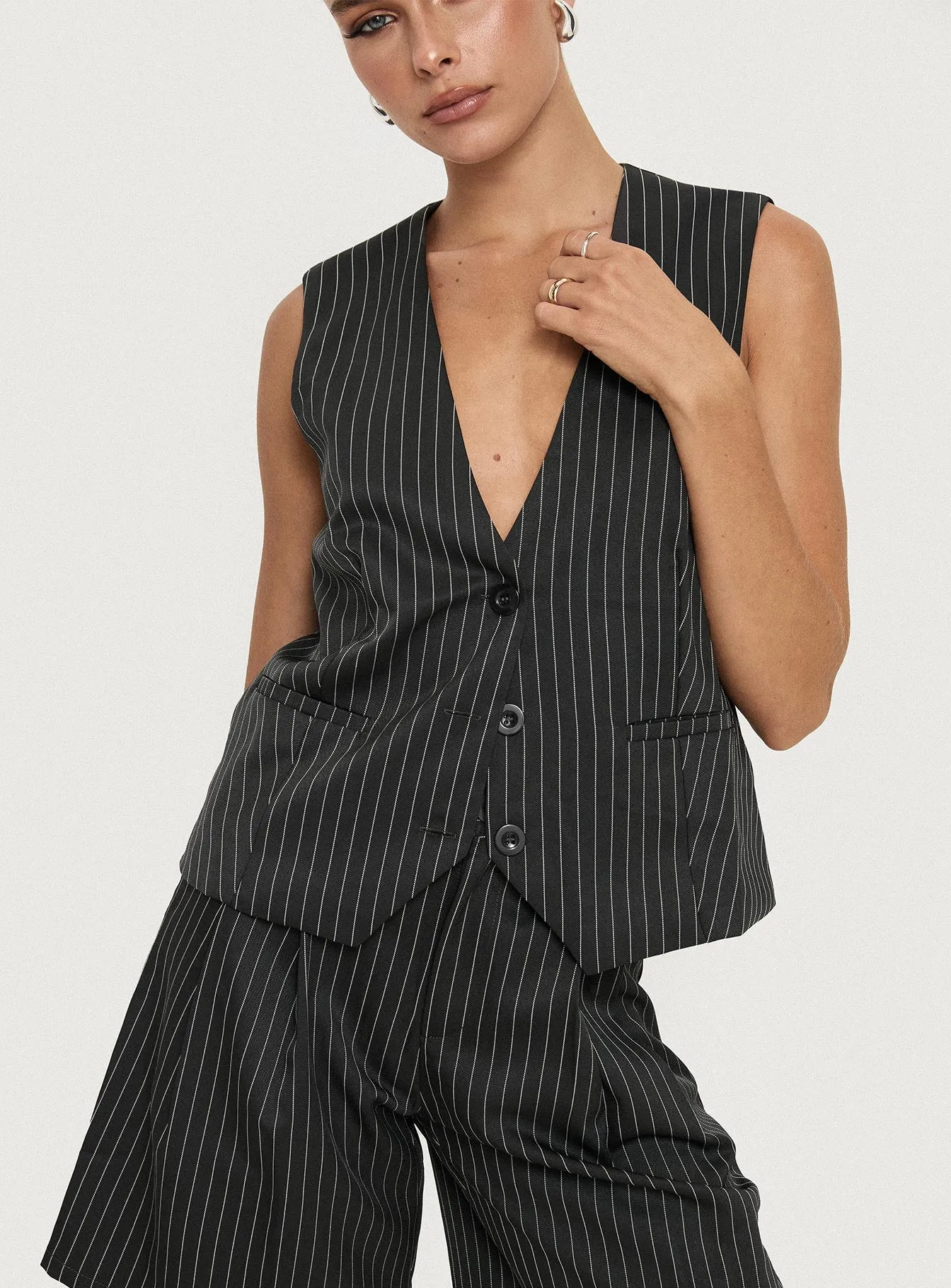 In Office Vest Top Grey sold by Princess Polly