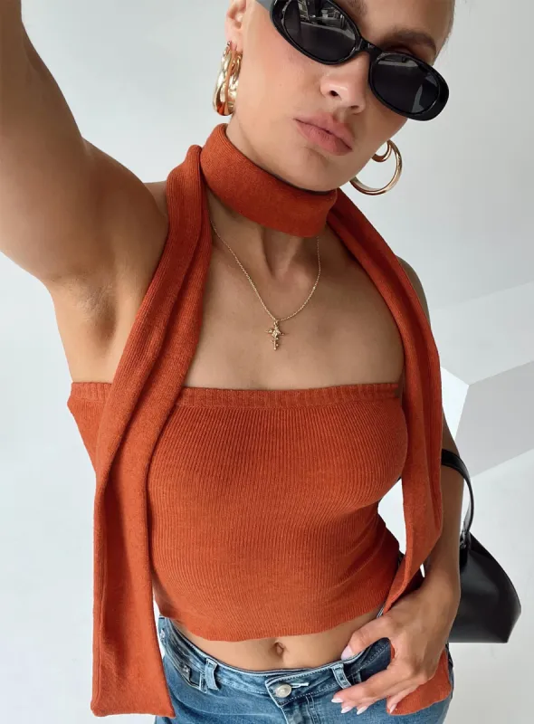 Styles Two Piece Top Orange sold by Princess Polly