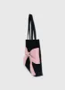 Faustine Bow Tote Bag Black / Pink sold by Princess Polly