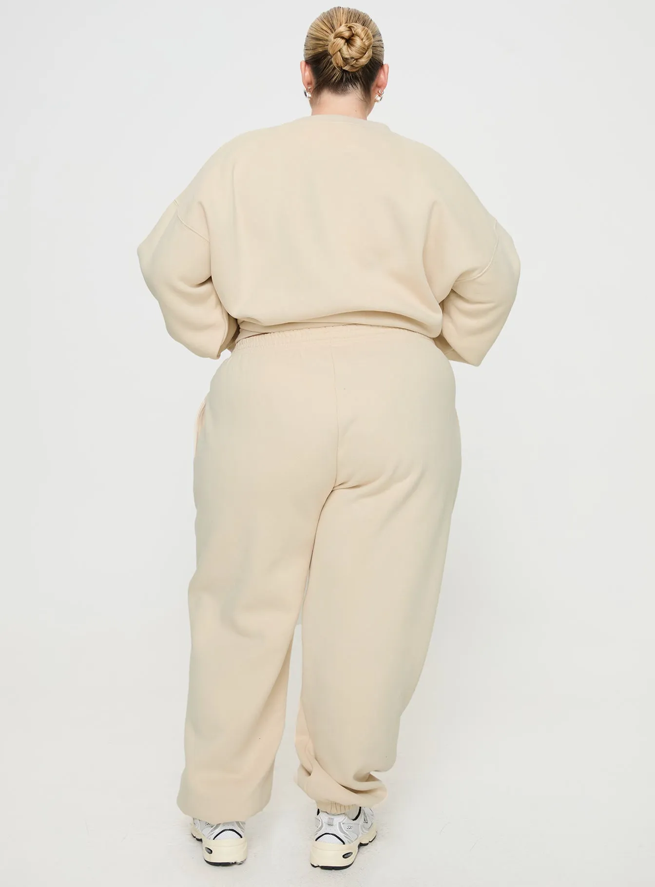 Princess Polly Track Pants Block / Cursive Text Stone Curve sold by Princess Polly product image thumbnail 5