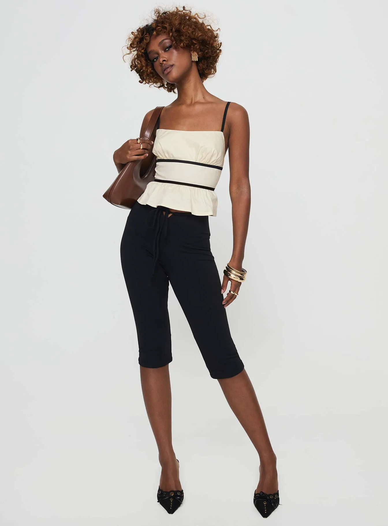 Daxon Top Cream / Black sold by Princess Polly product image thumbnail 3