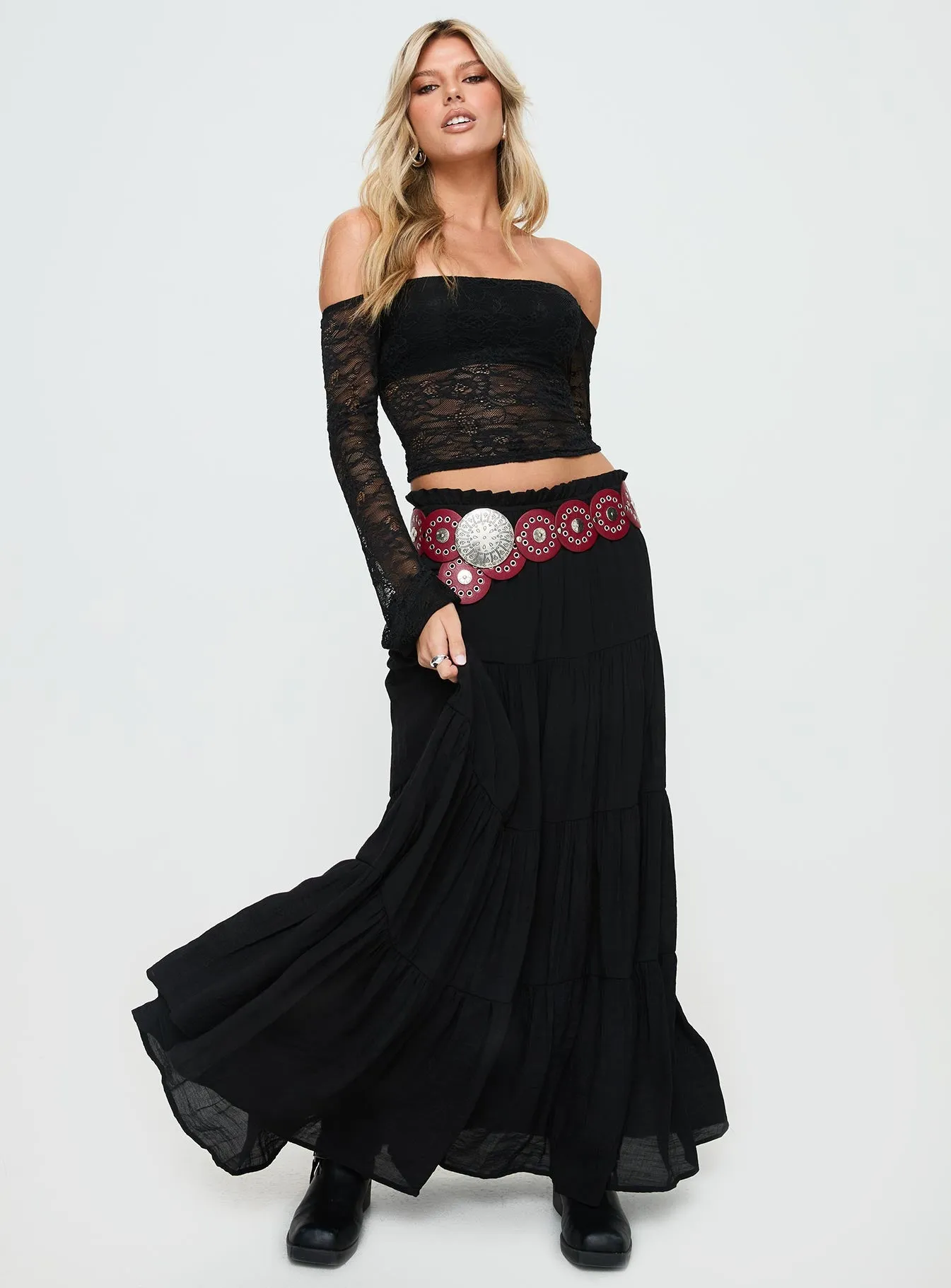 Mya Maxi Skirt Black sold by Princess Polly product image thumbnail 3