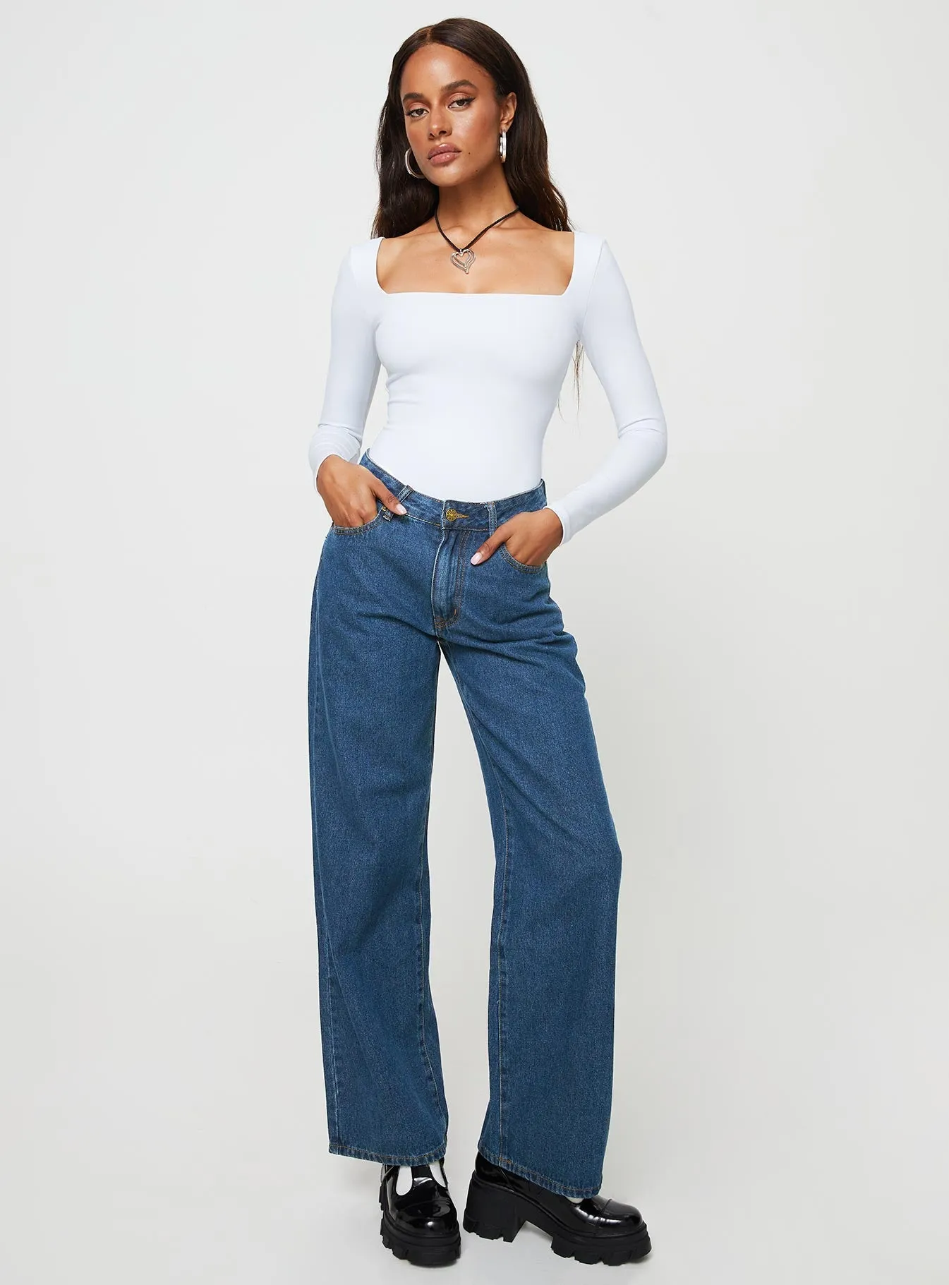 Mera Long Sleeve Bodysuit White sold by Princess Polly product image thumbnail 3