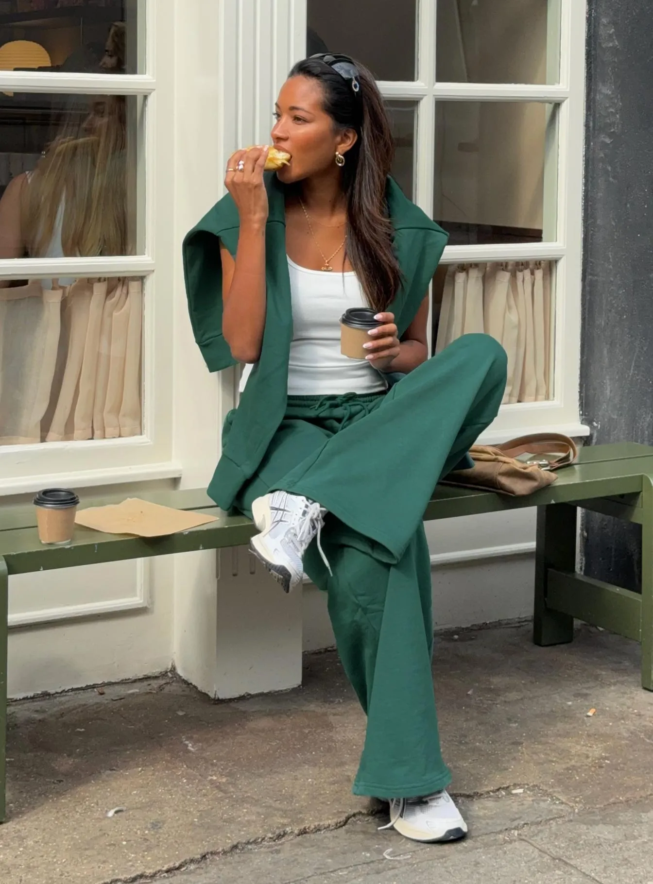 All Day Straight Leg Sweatpants Green sold by Princess Polly product image thumbnail 3