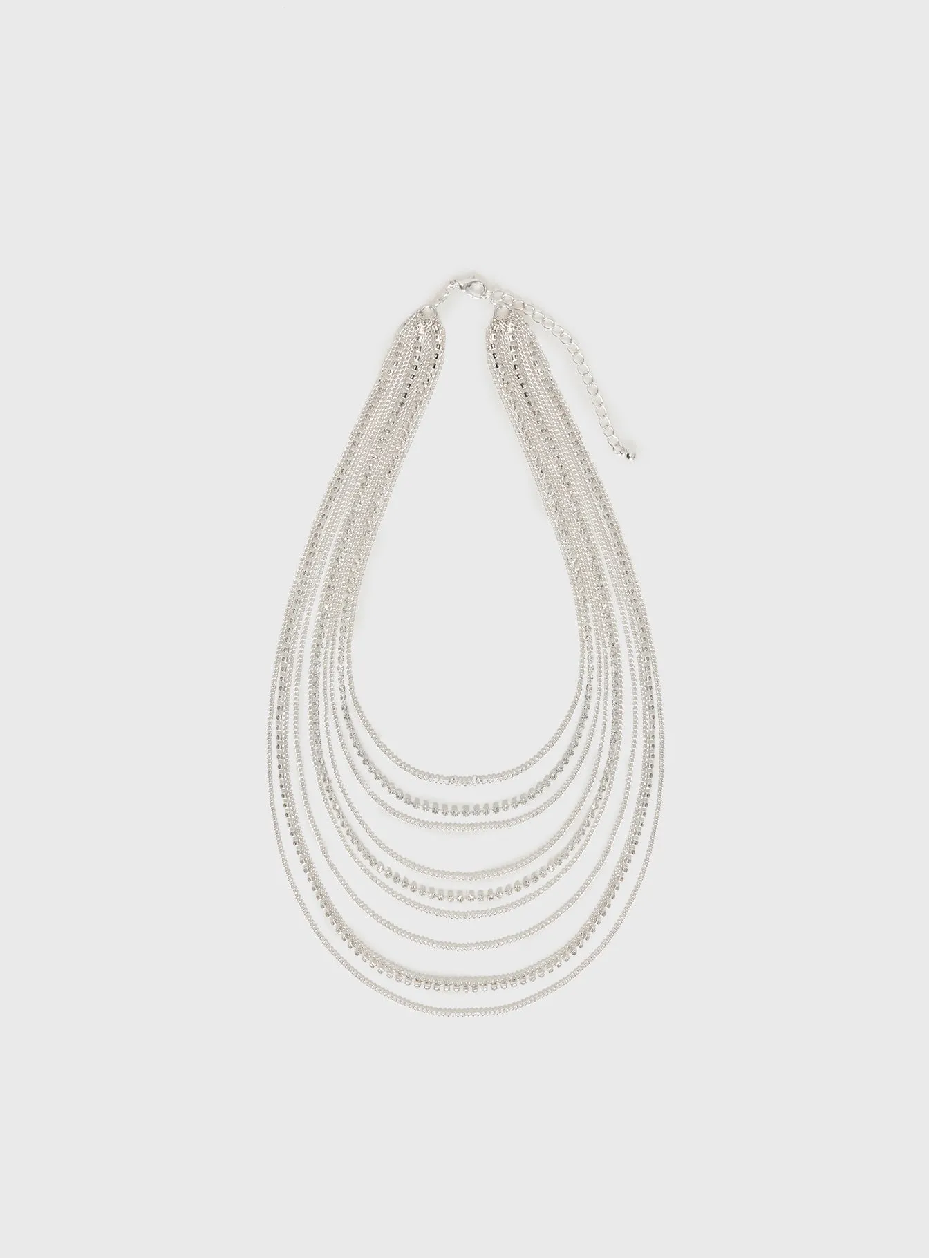 Jamari Layered Necklace Silver sold by Princess Polly product image thumbnail 2