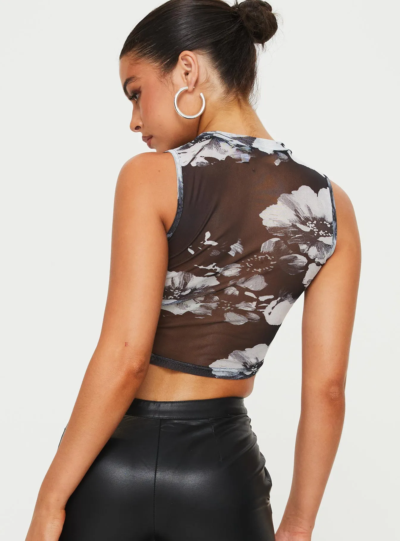 Missed Out Mesh Top Black sold by Princess Polly product image thumbnail 5