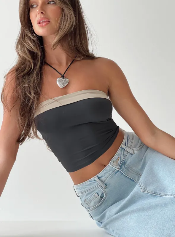 Miko Tube Top Slate sold by Princess Polly